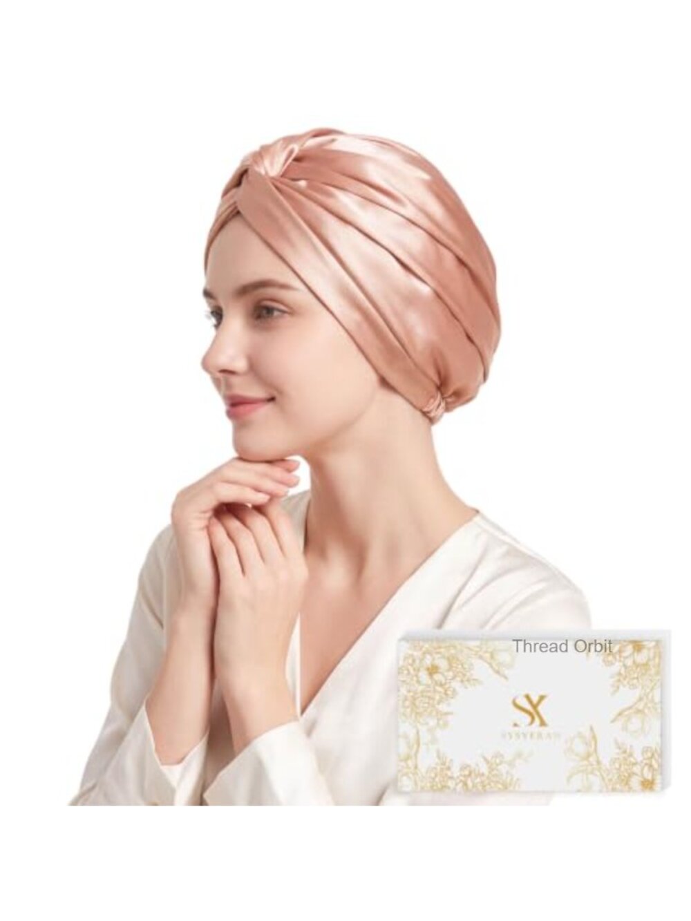 19MM Mulberry Silk Hair Bonnet for Sleeping Adjustable Fit Gift Box